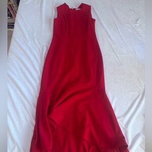 Calvin Klein Vibrant Red High-Low Dress